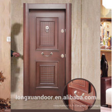 Porte blindée créée par panneau personnalisé en usine, portes turques en acier à portes battantes extérieures, porte de sécurité en acier populaire